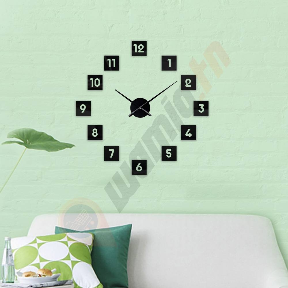 Horloge Murale 3D Autocollant 60 Cm Prix Tunisie Price Tn