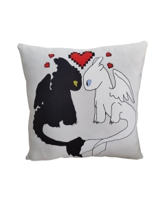 Coussin Dessin Toothless & Luna