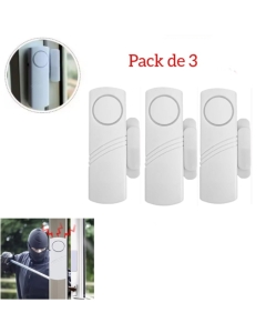 Pack De 3 Capteurs D'alarme D'ouverture De Porte et de Fenêtre Sans Fil