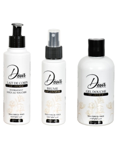 DESIR COSMETICS Le trio jasmin gel douche , brume et lait de corp 