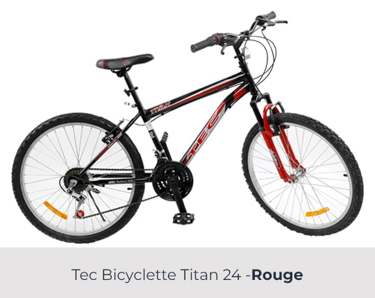 Tec bibyclette titan 24 '' rouge